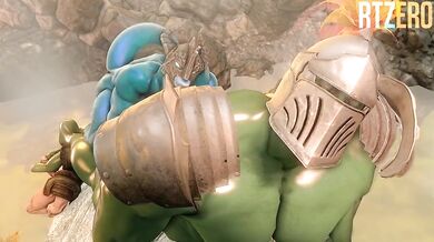 Watch as the hot spring dragons are overcome by our heroes in a steamy, erotic battle scene!