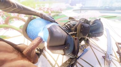 A hot android robot named Ash engages in a challenging full-loop sex session with her human partner