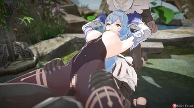 Rebecca gets gang raped by 3 men in the forest and enjoys it!