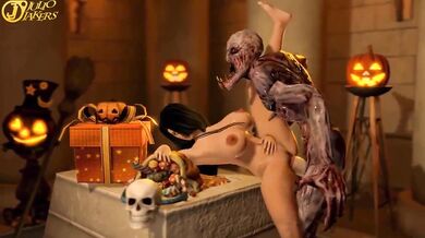 Farah gets spooked during her Halloween night and decides to take matters into her own hands JJ SFM Fuck