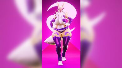 Watch the sexy demoness Renamon as she takes a stroll through the forest and gets wildly aroused in the process