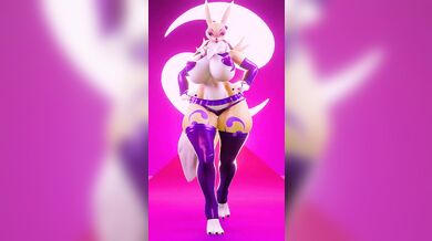 Watch the sexy demoness Renamon as she takes a stroll through the forest and gets wildly aroused in the process