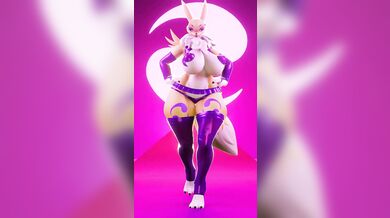 Watch the sexy demoness Renamon as she takes a stroll through the forest and gets wildly aroused in the process