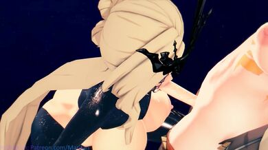 Goddess Signora came to Bang in Genshin Impact / 幻神影观 Sex HMV