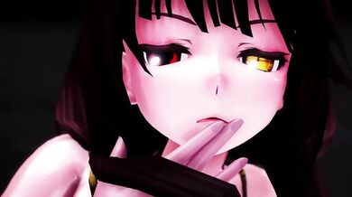 Pole Dance with Kurumi Tokisaki in a Sexy School Uniform [Hentai]