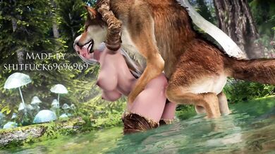 Skyrim Hentai: Wet Elven Slut Gets Fucked By A Wolf