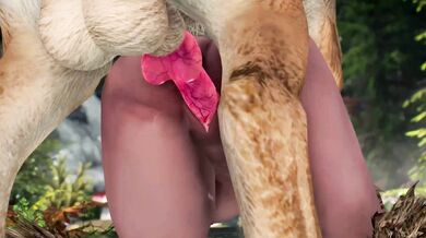 Skyrim Hentai: Wet Elven Slut Gets Fucked By A Wolf