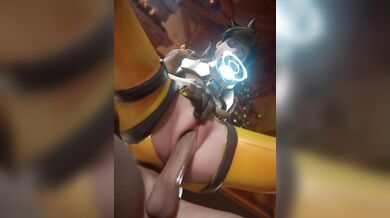 Watch this hot hentai video of Tracer riding a massive dildo as she gets double penetrated by two huge cocks!
