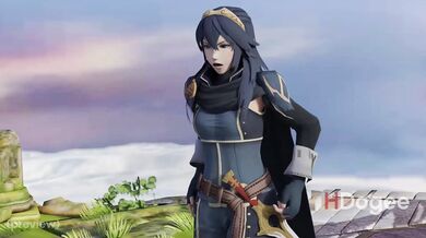 Samus and Lucina engage in a BDSM scene with Hdogee directing the action