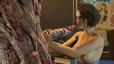 A lovely lady with a heart-shaped ass, spreads her legs and gets sprayed by the Valentines Day love juice