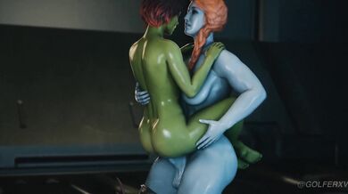 Sexy alien babes in a golf cart adventure with the Lady Hellbender [GolferXv]