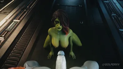 Sexy alien babes in a golf cart adventure with the Lady Hellbender [GolferXv]