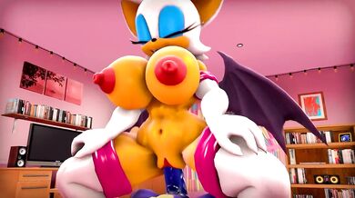 Watch as the sexy cowgirl Rouge rides the stiff wector in this smutty porno flick!