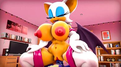 Watch as the sexy cowgirl Rouge rides the stiff wector in this smutty porno flick!