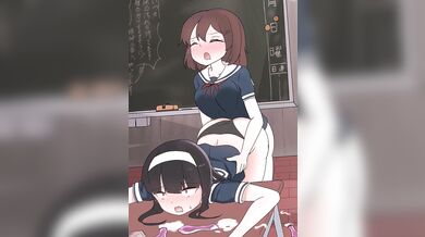 Two horny students, a futa and a senior, indulge in passionate lovemaking