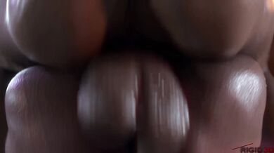 Claire and Ada get fucked by a futa dog in their bedsheets