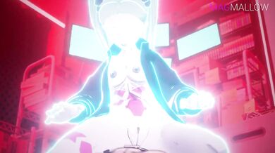 Watch as Rebecca gets covered in sticky magmallow goo! Is what you want to say?