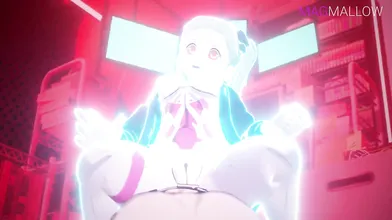 Watch as Rebecca gets covered in sticky magmallow goo! Is what you want to say?