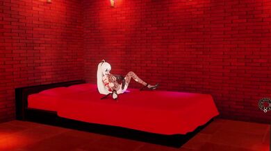 Beautiful insect queen fucks Haku in a dark, dungeon-like sex chamber