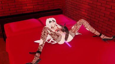 Beautiful insect queen fucks Haku in a dark, dungeon-like sex chamber