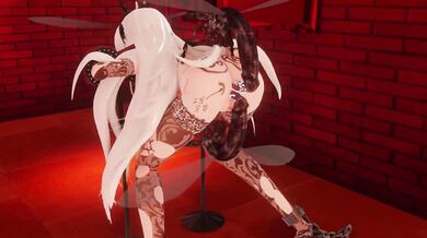 Beautiful insect queen fucks Haku in a dark, dungeon-like sex chamber