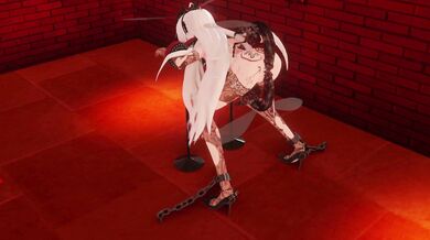 Beautiful insect queen fucks Haku in a dark, dungeon-like sex chamber