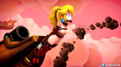 The MILF Next Door Takes a Ride on the Peach Airship and Gets Filled with Cum in Her Mouth and Ass!