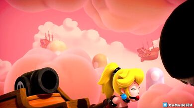 The MILF Next Door Takes a Ride on the Peach Airship and Gets Filled with Cum in Her Mouth and Ass!