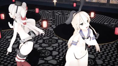 The name of the movie is Shimakaze and Amatsukaze - Hand in Hand [MMD R18] MofuMofu