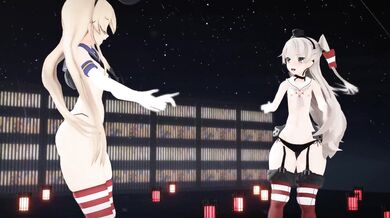 The name of the movie is Shimakaze and Amatsukaze - Hand in Hand [MMD R18] MofuMofu