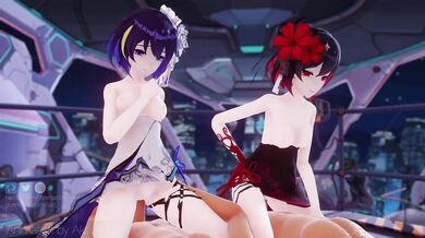 Seele and Veliona get fucked together 1 - AKT