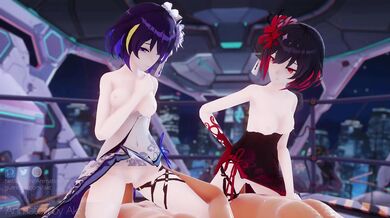 Seele and Veliona get fucked together 1 - AKT