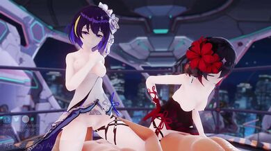 Seele and Veliona get fucked together 1 - AKT