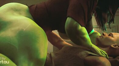 WATCH She Hulk get loud and creamy with her masturbation sound!