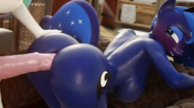 Twilight Sparkle and Princess Luna get Futa-fied by Celestia in a threesome full of Pounding, Anal and Doggy style Erotica!