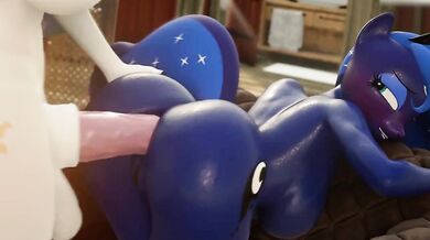 Twilight Sparkle and Princess Luna get Futa-fied by Celestia in a threesome full of Pounding, Anal and Doggy style Erotica!