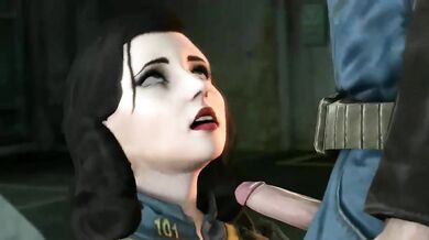 The Vault Dame, an erotic tale featuring Elizabeth from Fallout 76, receiving a blowjob from Lord Aardvark in his secret underground lair