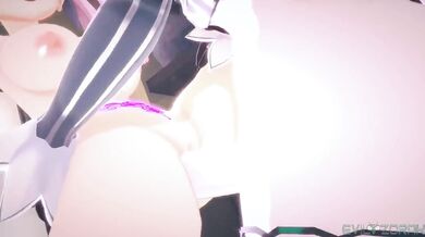 Petite Office Lady Enjoys Sexual Intercourse With Huge Aqua Creature And Shion