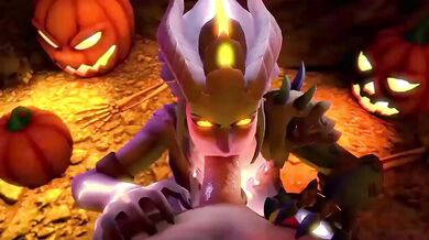 Watch as Symmetra is transformed into a sexy Halloween witch, and then receives a hot blowjob by Batesz