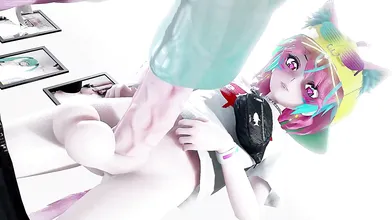 The Adventure of The Naked Futanari Blocking Beeps