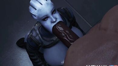 Sultry Siren Liara Takes on a Face-Fucking Adventure