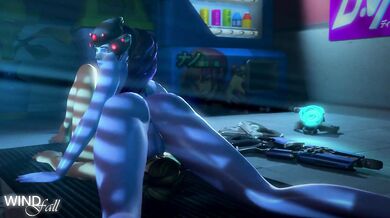 A hot babe gets her face fucked by a guy with superhuman speed in the steamy new porn video Facefucking Tracer [Windfall]