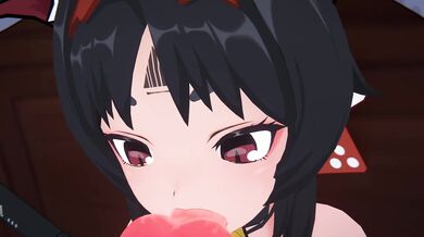 Licked and Sucked by Ellen and Joe with Neko Mata and a Sloppy End Under the Bar