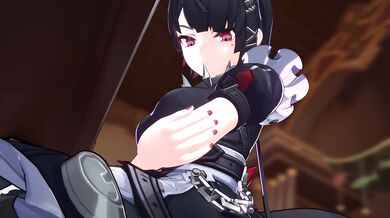 Licked and Sucked by Ellen and Joe with Neko Mata and a Sloppy End Under the Bar