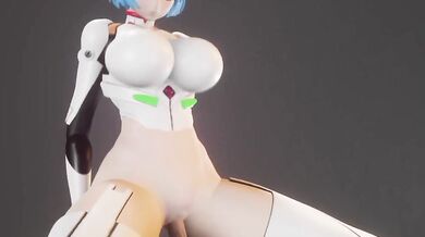 Watch as Rei Ayanami, the iconic Evangelion character, has her most erotic dreams come true in this hot and steamy hentai video!