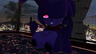 Sexy babe takes a steamy bath while stroking her naked body