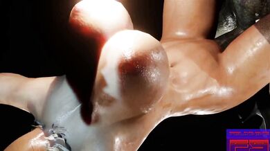 Hentai Porn Fantasy: Lidia gets double penetrated and spitroasted while being Bondaged for*ced to deepthroat