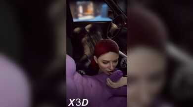 Muff Dive: The Black Widows Seductive Car Blowjob (In Suit)