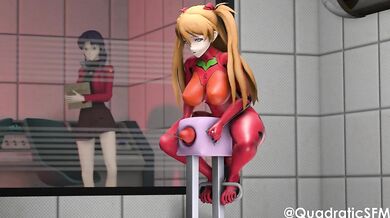 Asuka trying out new experimental pilot training procedures