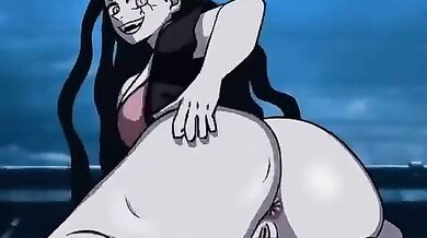 Awakened Nezuko ass slap